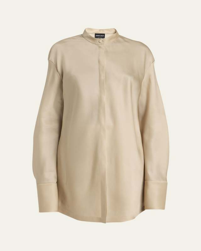 Organdy Button Down Blouse